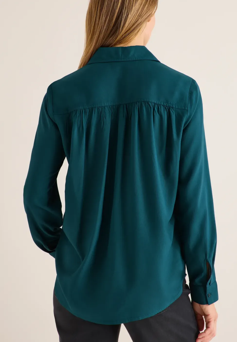 Hemdbluse in Unifarbe