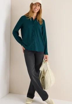 Hemdbluse in Unifarbe