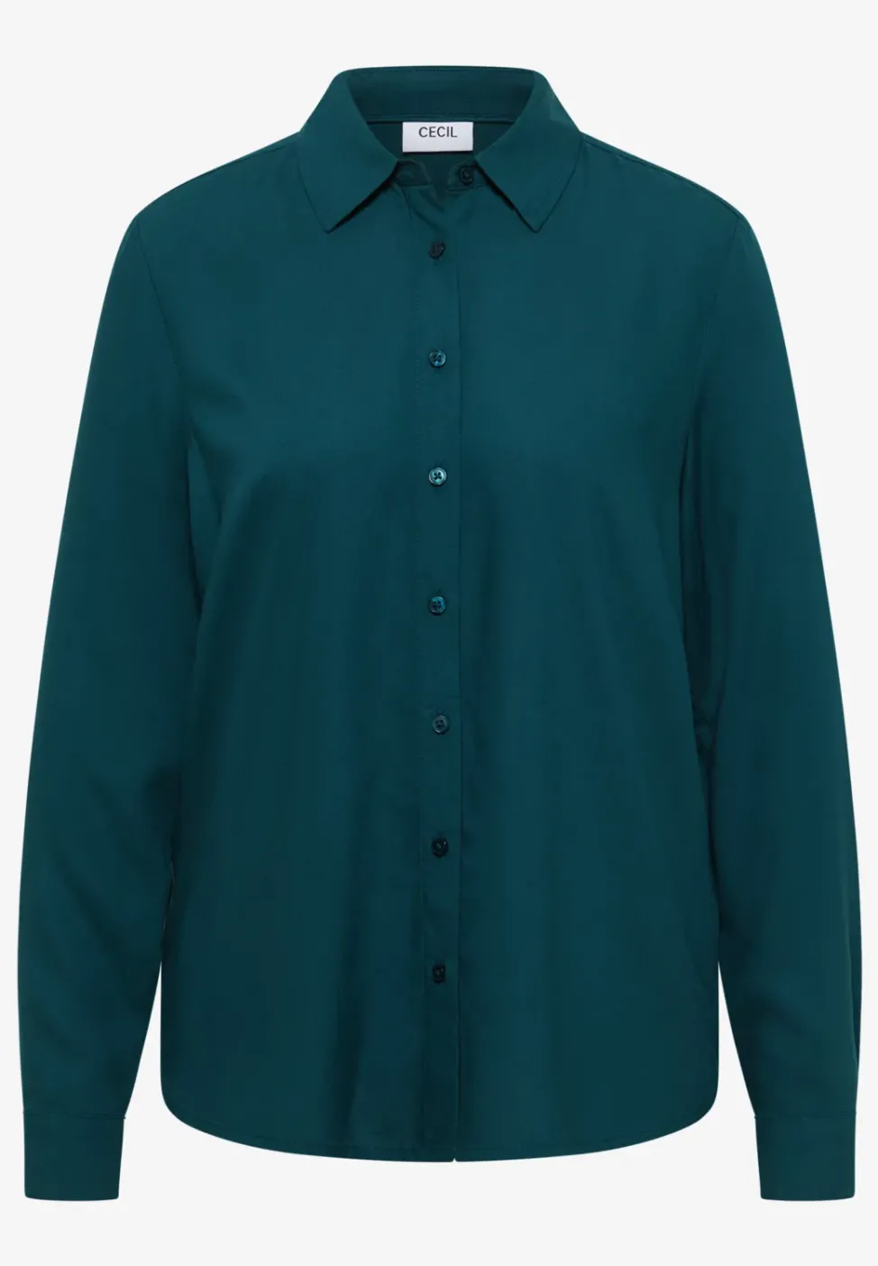 Hemdbluse in Unifarbe