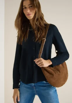 Hemdbluse in Unifarbe