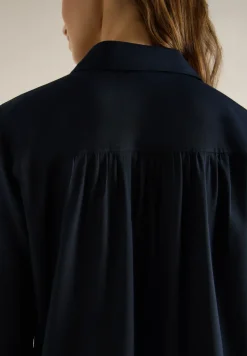 Hemdbluse in Unifarbe