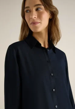 Hemdbluse in Unifarbe