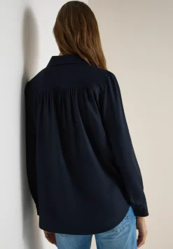 Hemdbluse in Unifarbe