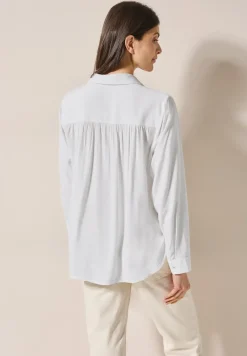 Hemdbluse in Unifarbe