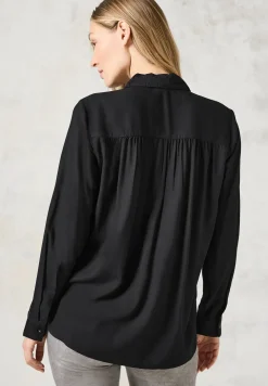 Hemdbluse in Unifarbe