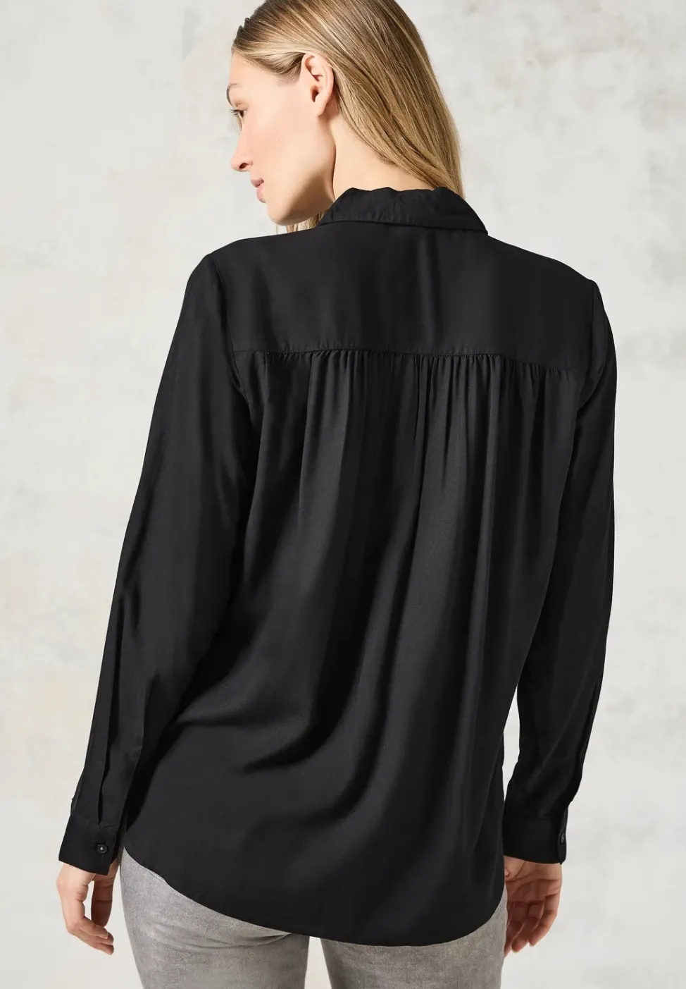 Hemdbluse in Unifarbe