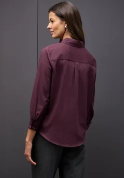 Hemdbluse in Unifarbe