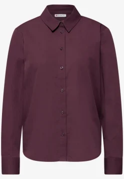 Hemdbluse in Unifarbe