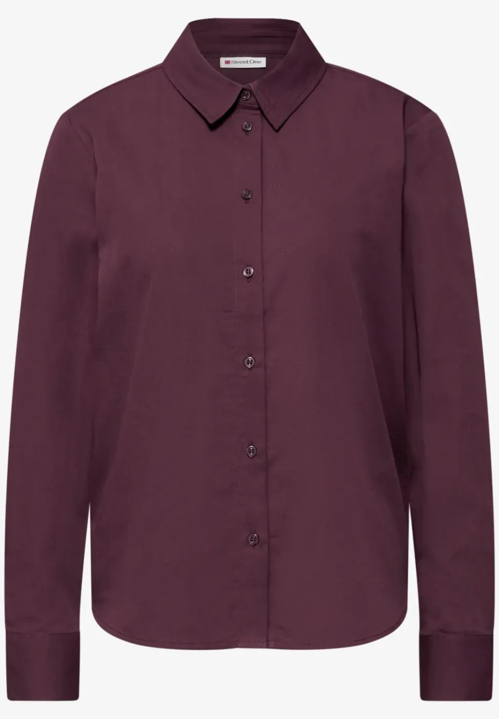 Hemdbluse in Unifarbe