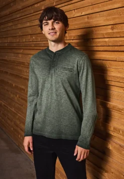 Henley Langarmshirt