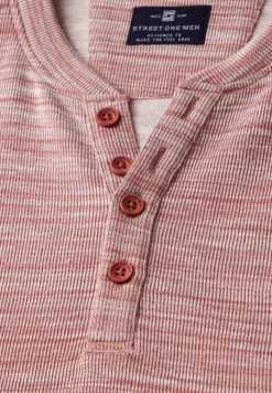 Henleyshirt im Melange-Look