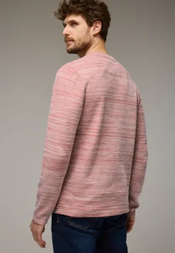 Henleyshirt im Melange-Look