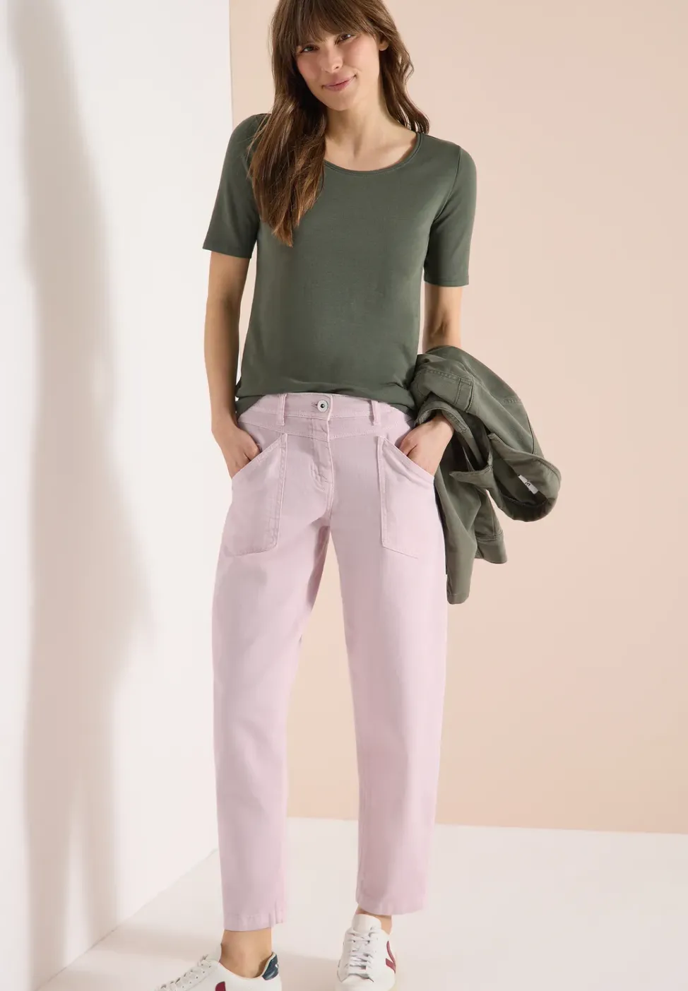 High Waist Barrel Leg Jeans im Loose Fit