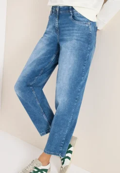 High Waist Barrel Leg Jeans im Loose Fit
