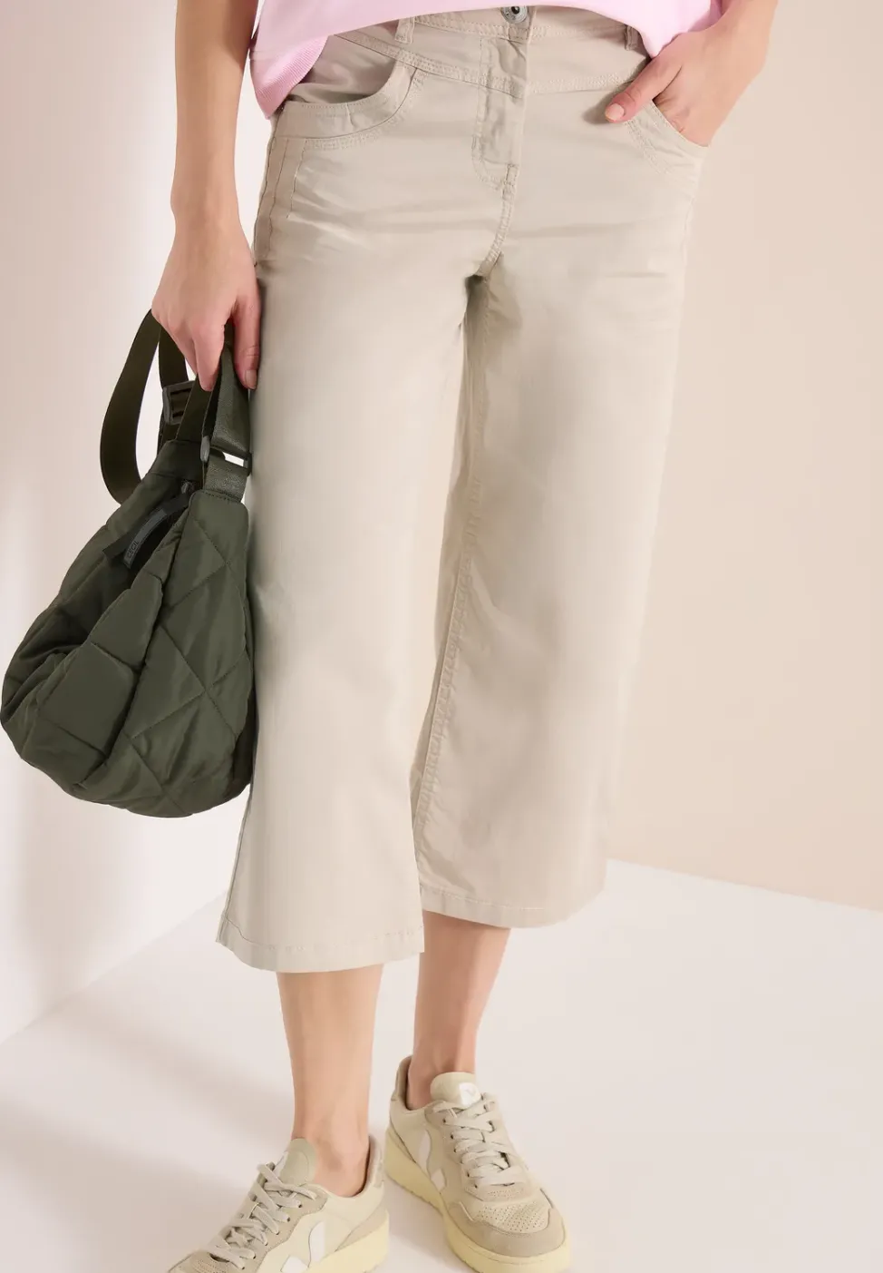 High Waist Flared Leg Hose im Loose Fit