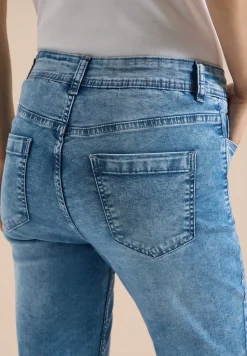 High waist Slim Fit Capri Jeans