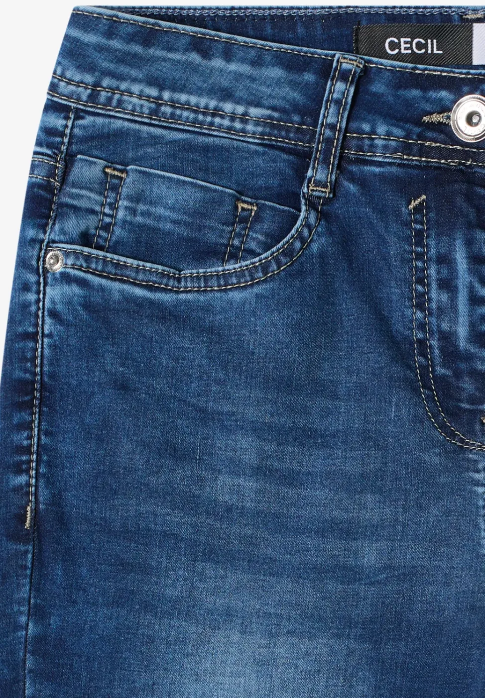 High Waist Slim Leg Jeans im Slim Fit
