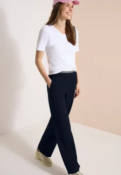 High Waist Straight Leg Hose im Loose Fit