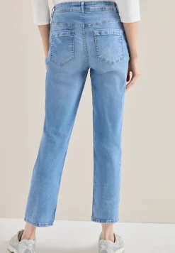 High Waist Straight Leg Jeans im Slim Fit