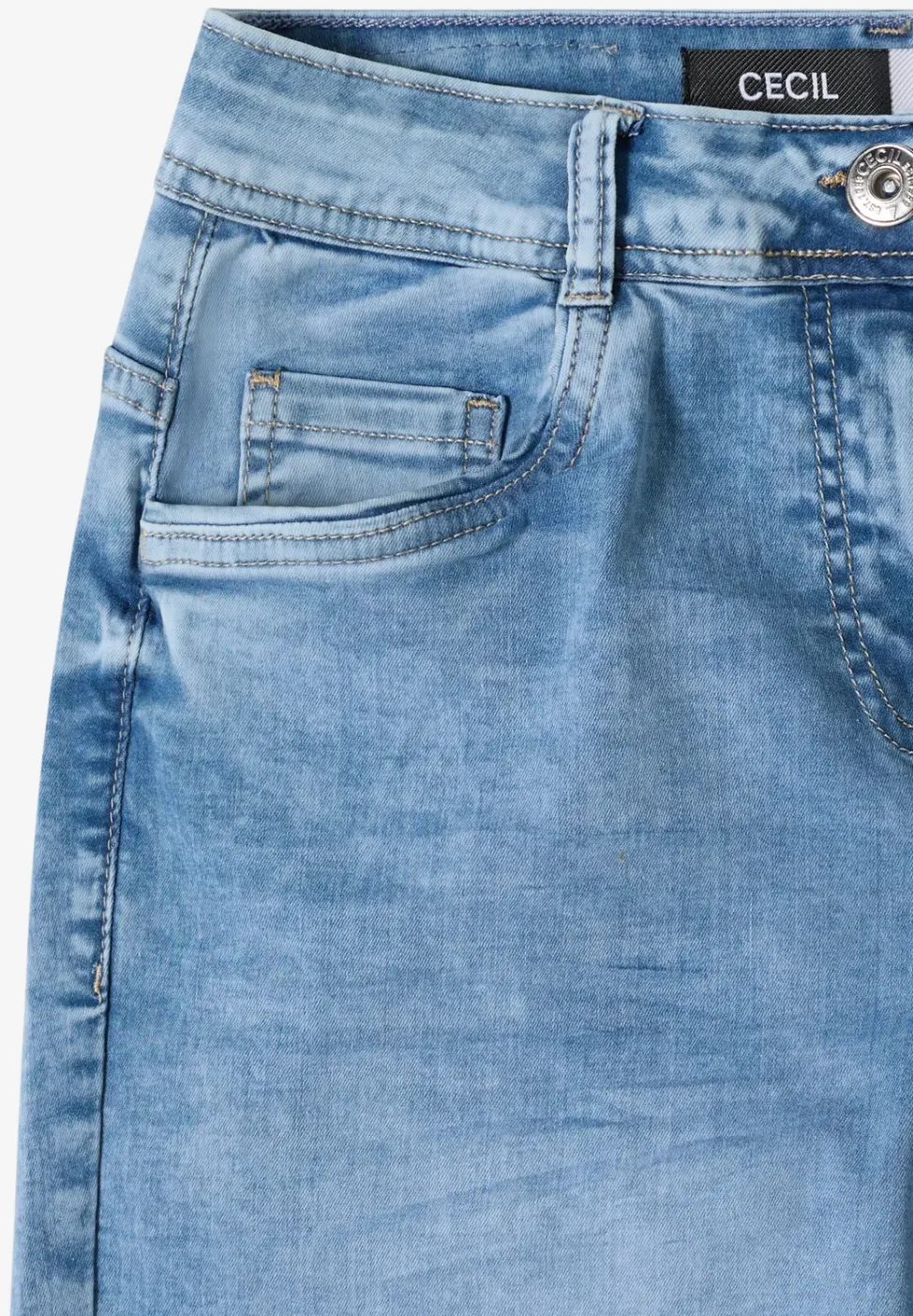 High Waist Straight Leg Jeans im Slim Fit