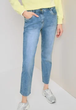 High Waist Straight Leg Jeans im Slim Fit