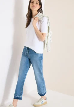 High Waist Straight Leg Jeans mit Loose Fit