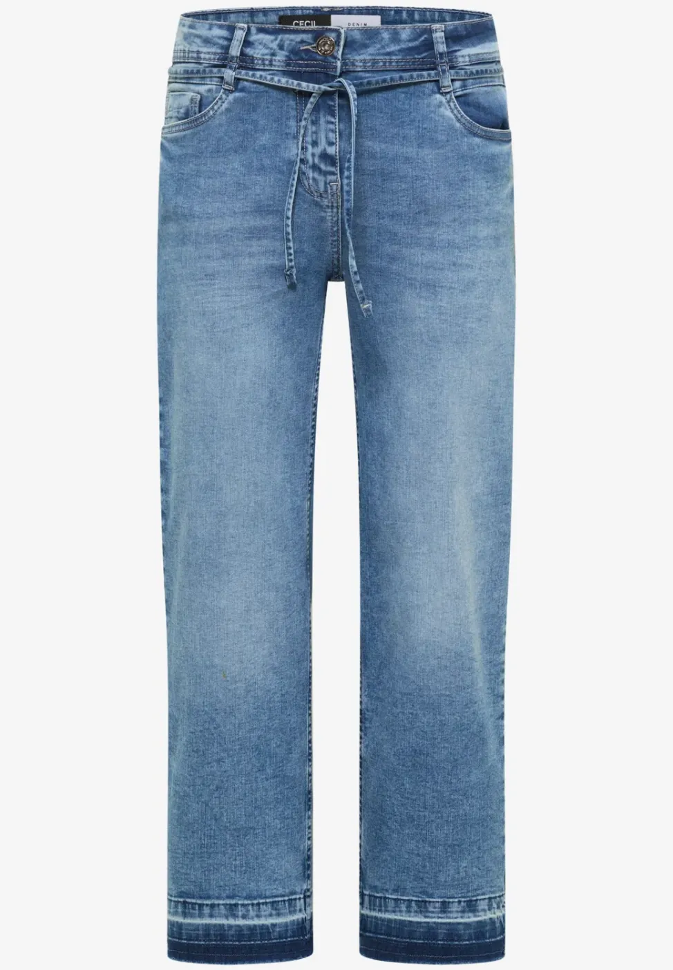 High Waist Straight Leg Jeans mit Loose Fit