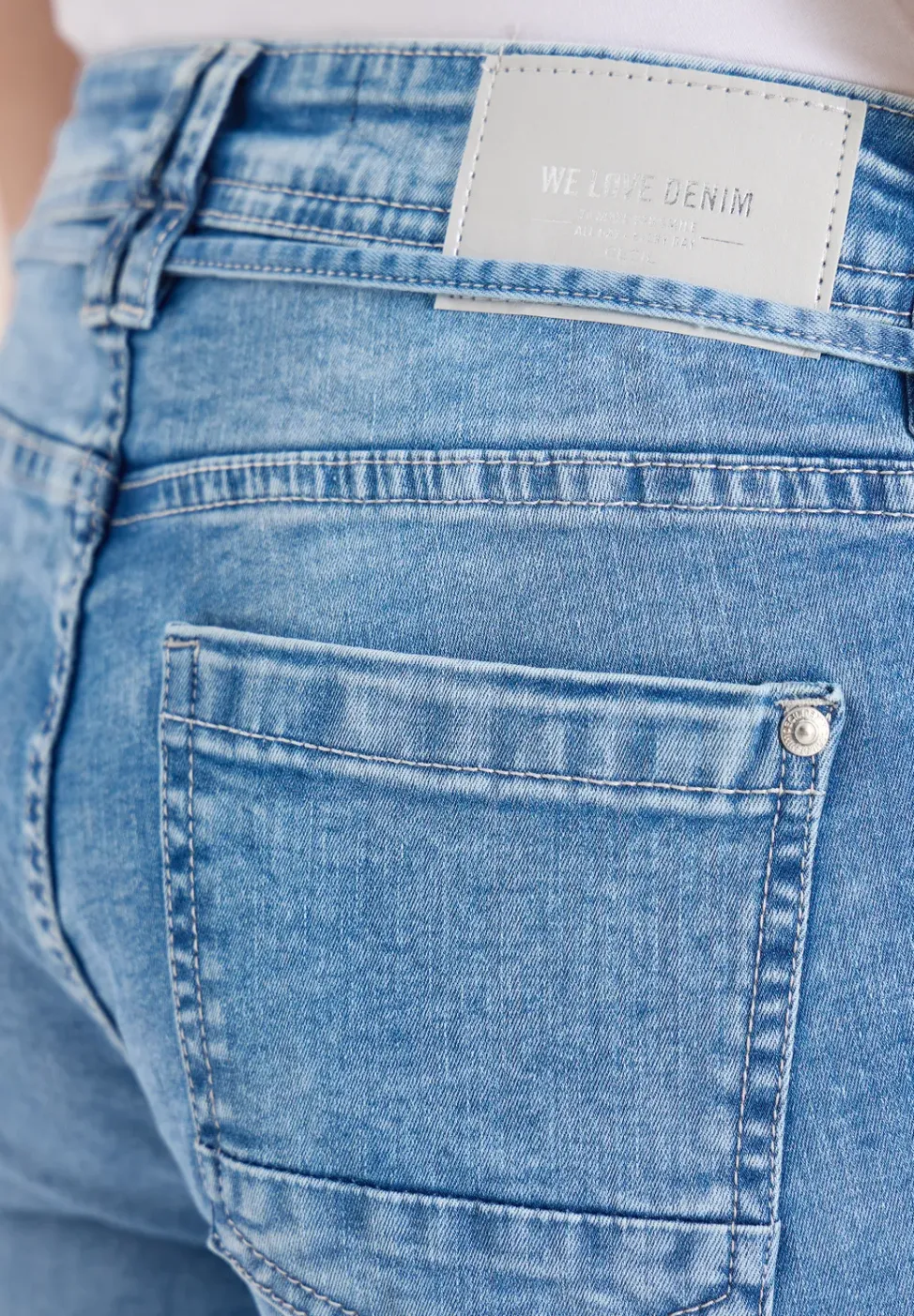 High Waist Straight Leg Jeans mit Loose Fit