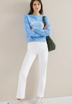 High Waist Straight Leg Jeans im Slim Fit
