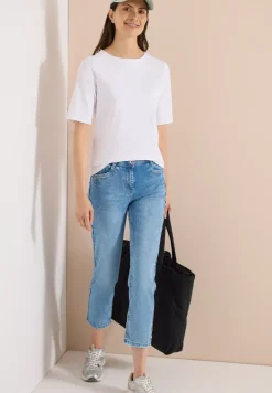 High Waist Straight Leg Jeans im Slim Fit