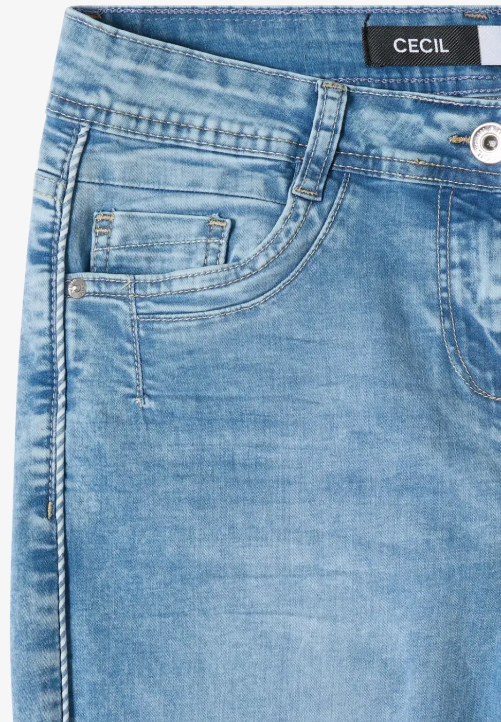High Waist Straight Leg Jeans im Slim Fit