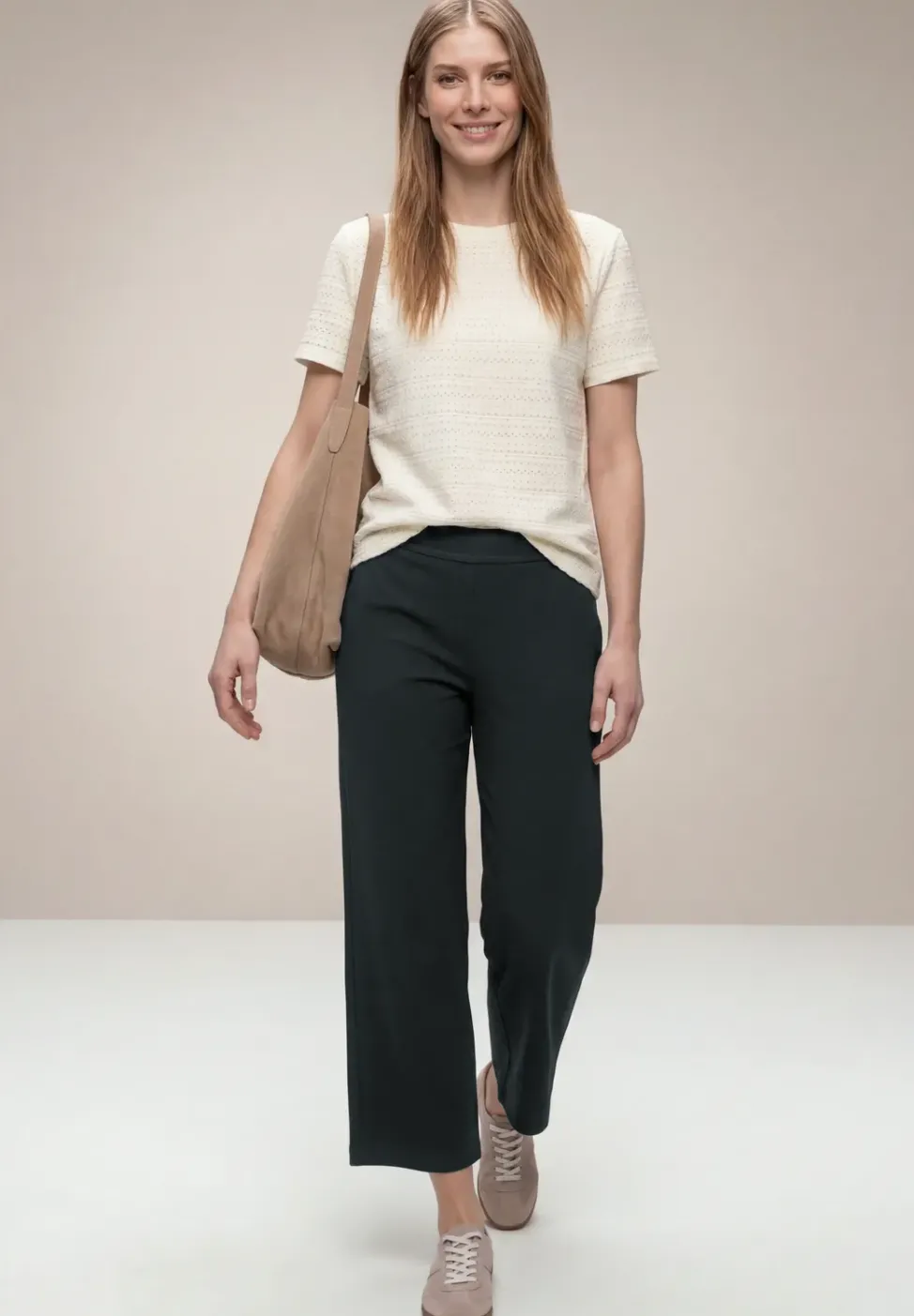 High Waist Wide Leg Hose im Loose Fit