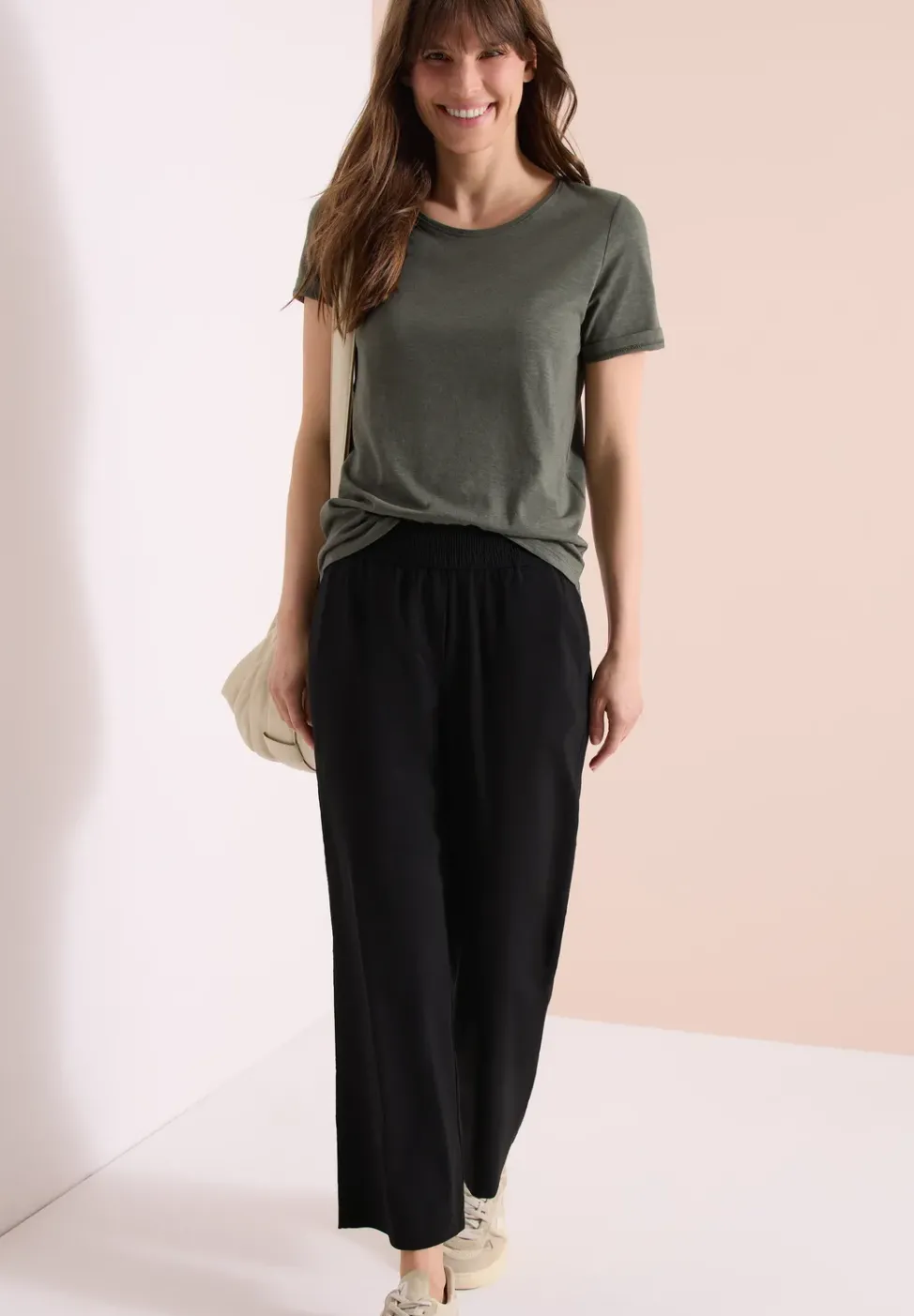 High Waist Wide Leg Hose im Loose Fit