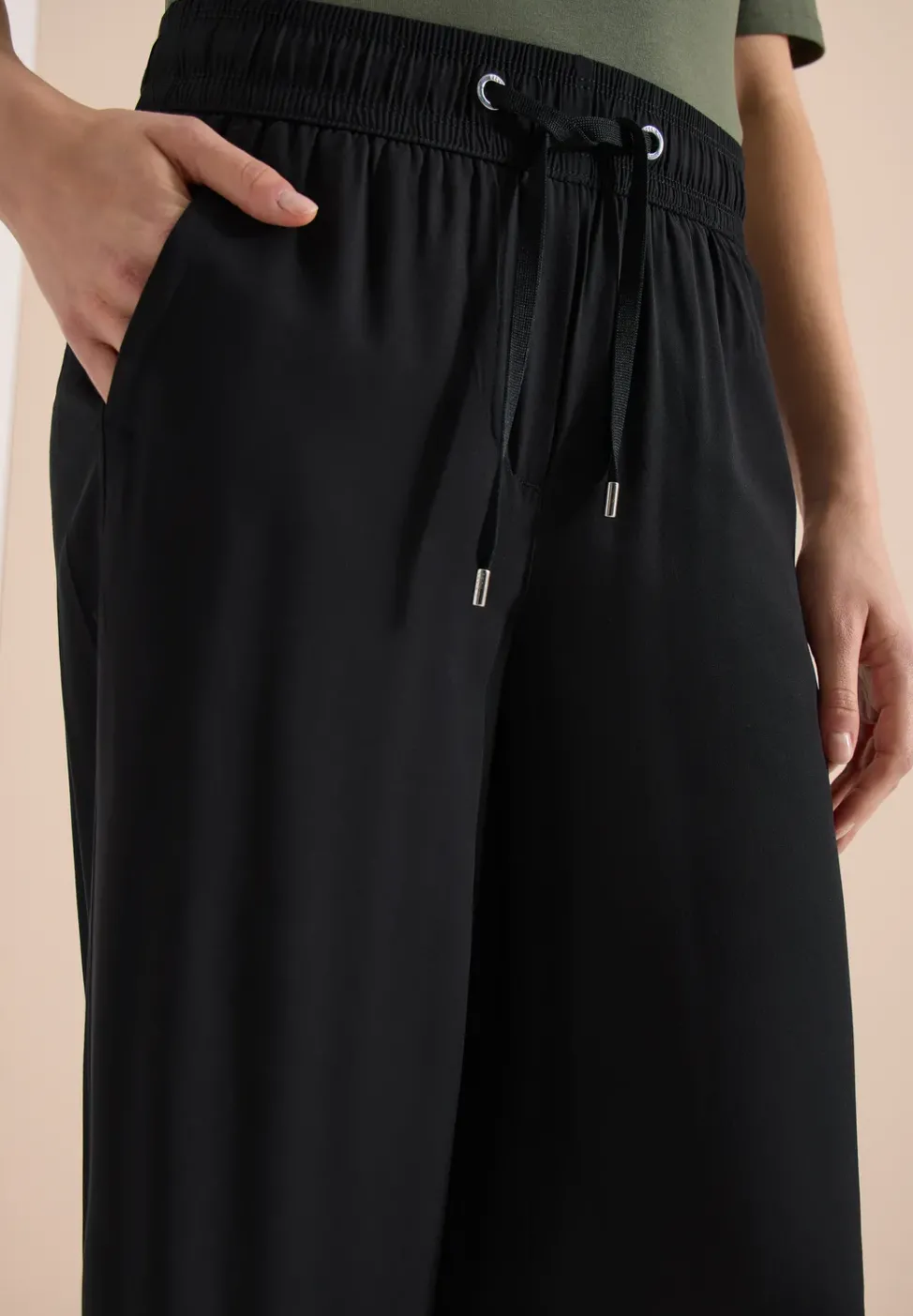 High Waist Wide Leg Hose im Loose Fit