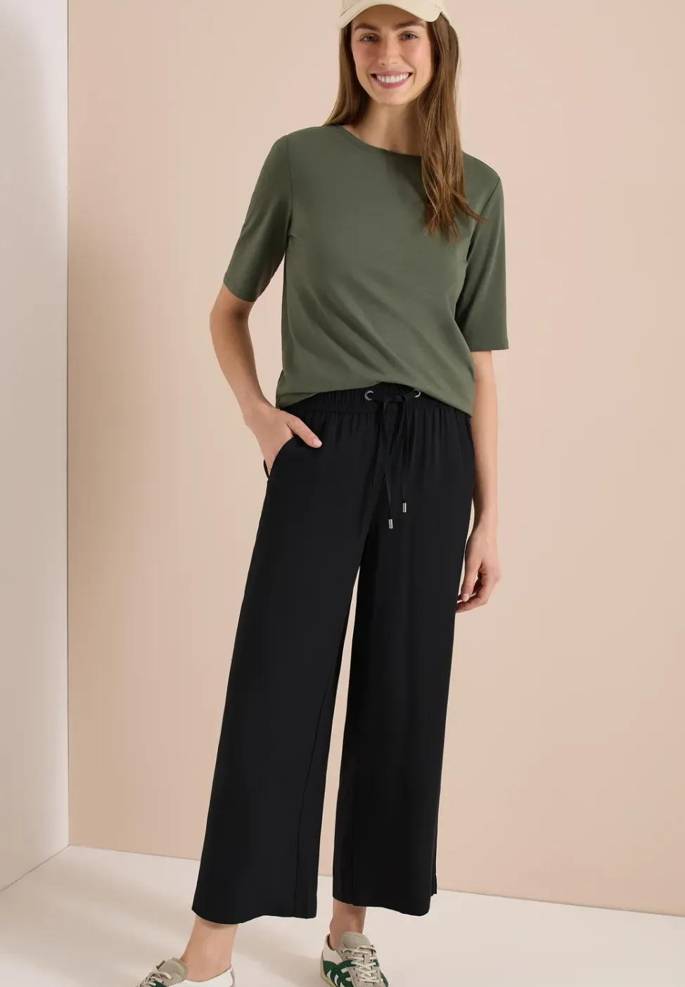 High Waist Wide Leg Hose im Loose Fit