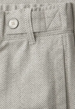 High Waist Wide Leg Hose mit Knopfdetail