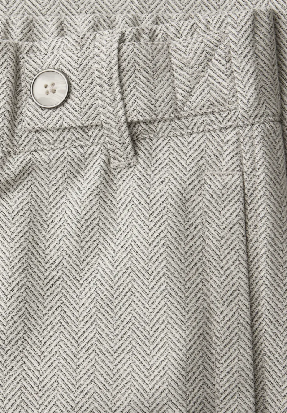 High Waist Wide Leg Hose mit Knopfdetail