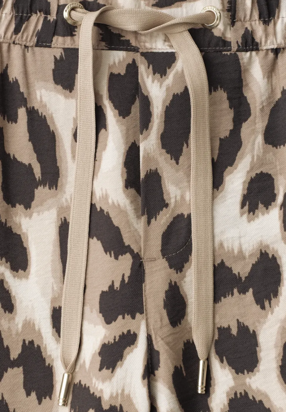High Waist Wide Leg Hose mit Leo-Print