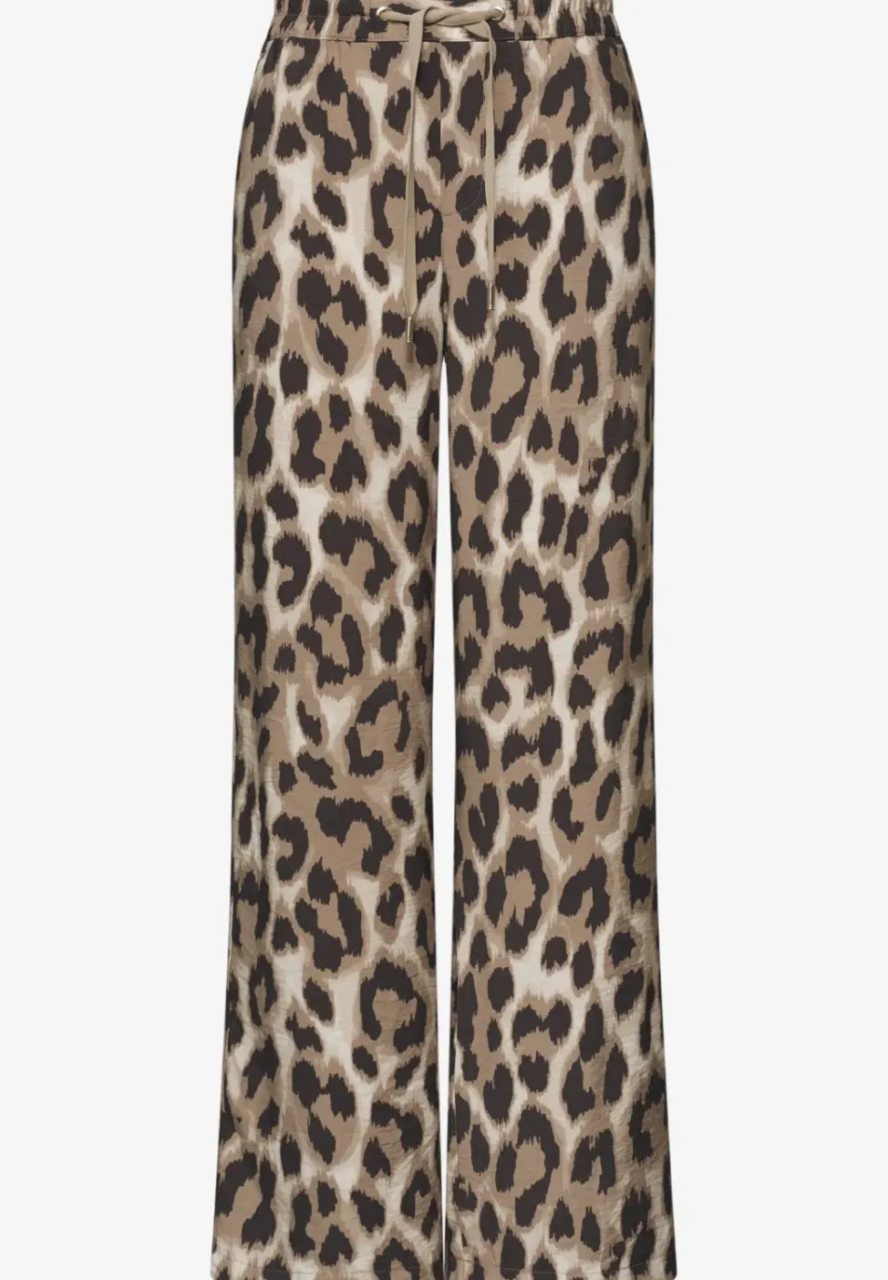 High Waist Wide Leg Hose mit Leo-Print