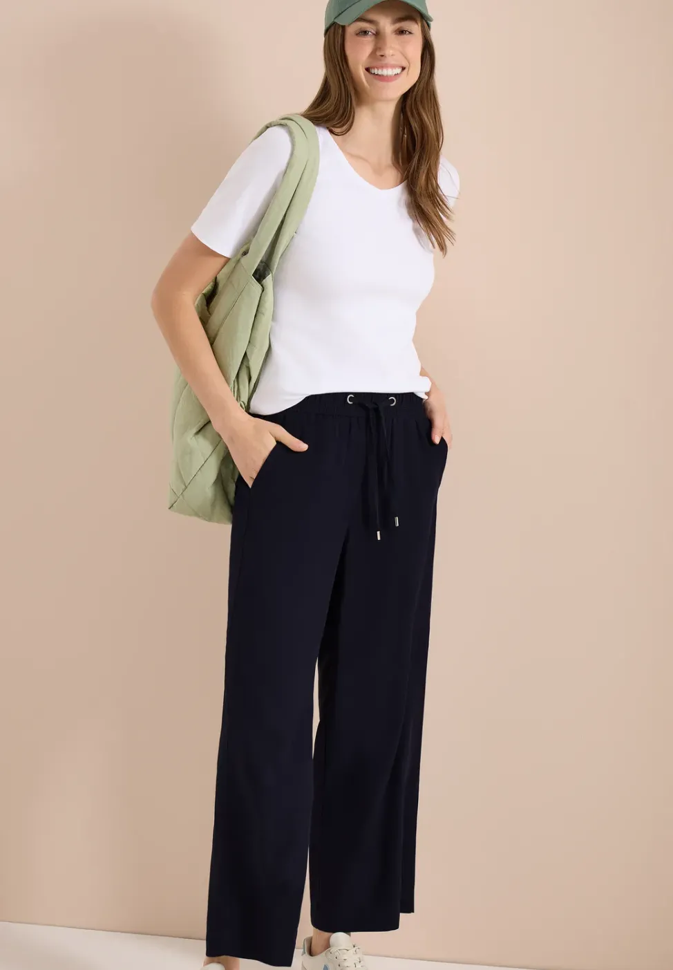 High Waist Wide Leg Hose im Loose Fit