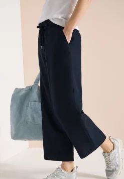 High Waist Wide Leg Hose aus Leinenmix