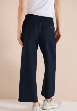 High Waist Wide Leg Hose aus Leinenmix