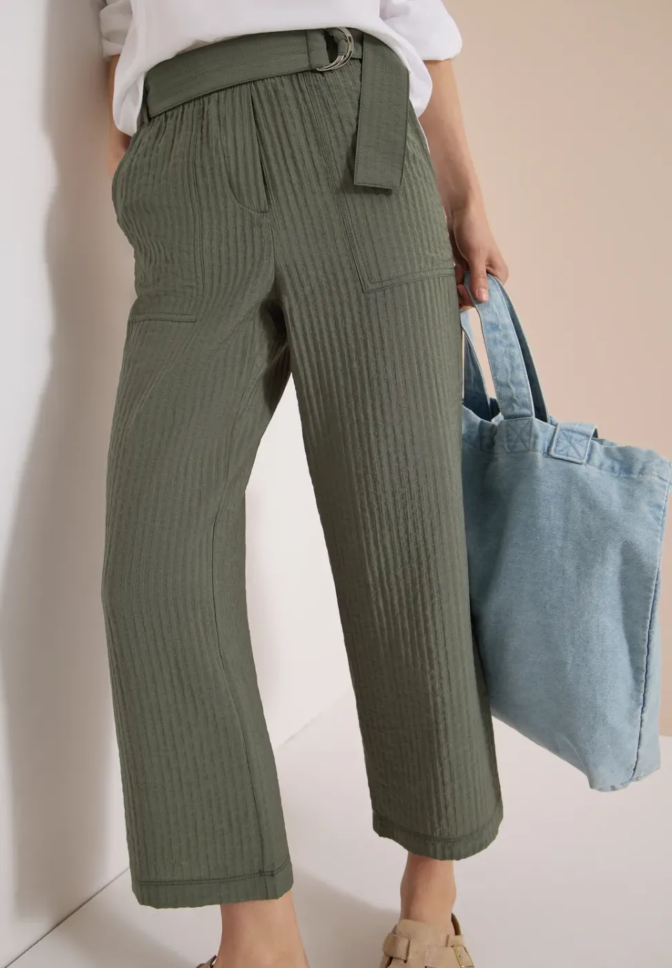 High Waist Wide Leg Hose im Loose Fit