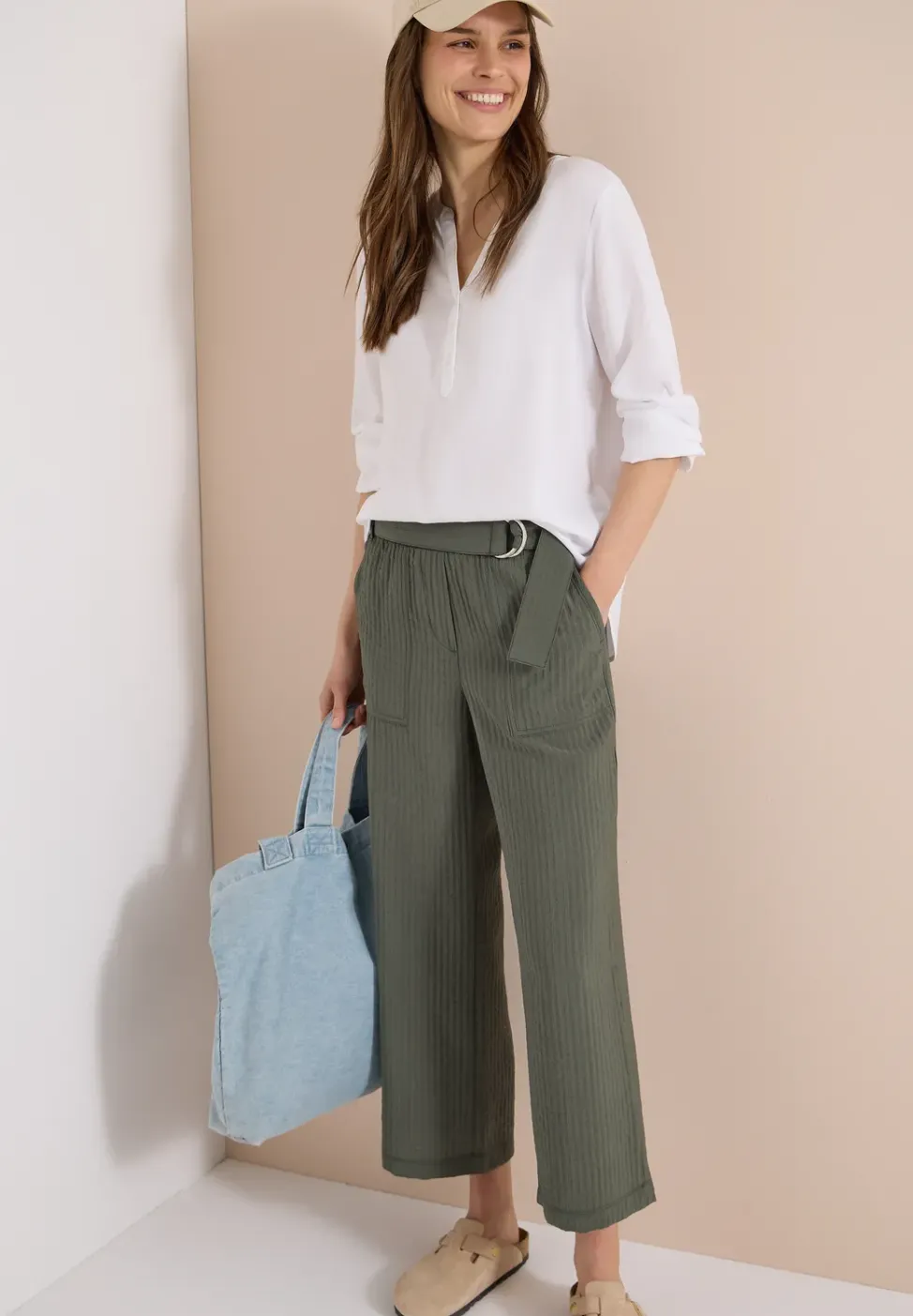 High Waist Wide Leg Hose im Loose Fit