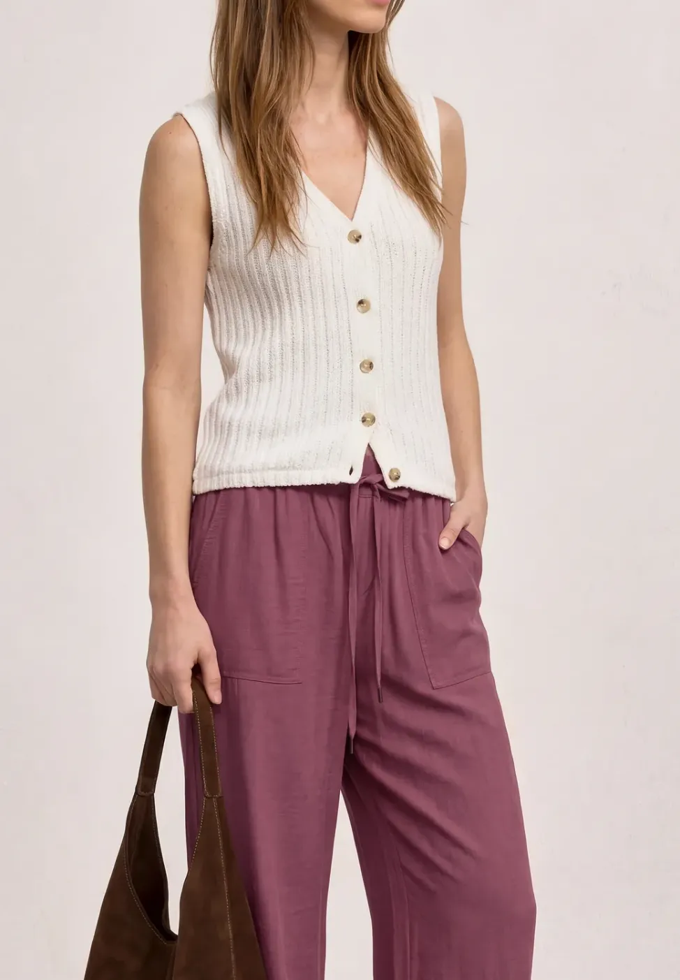 High Waist Wide Leg Hose im Loose Fit