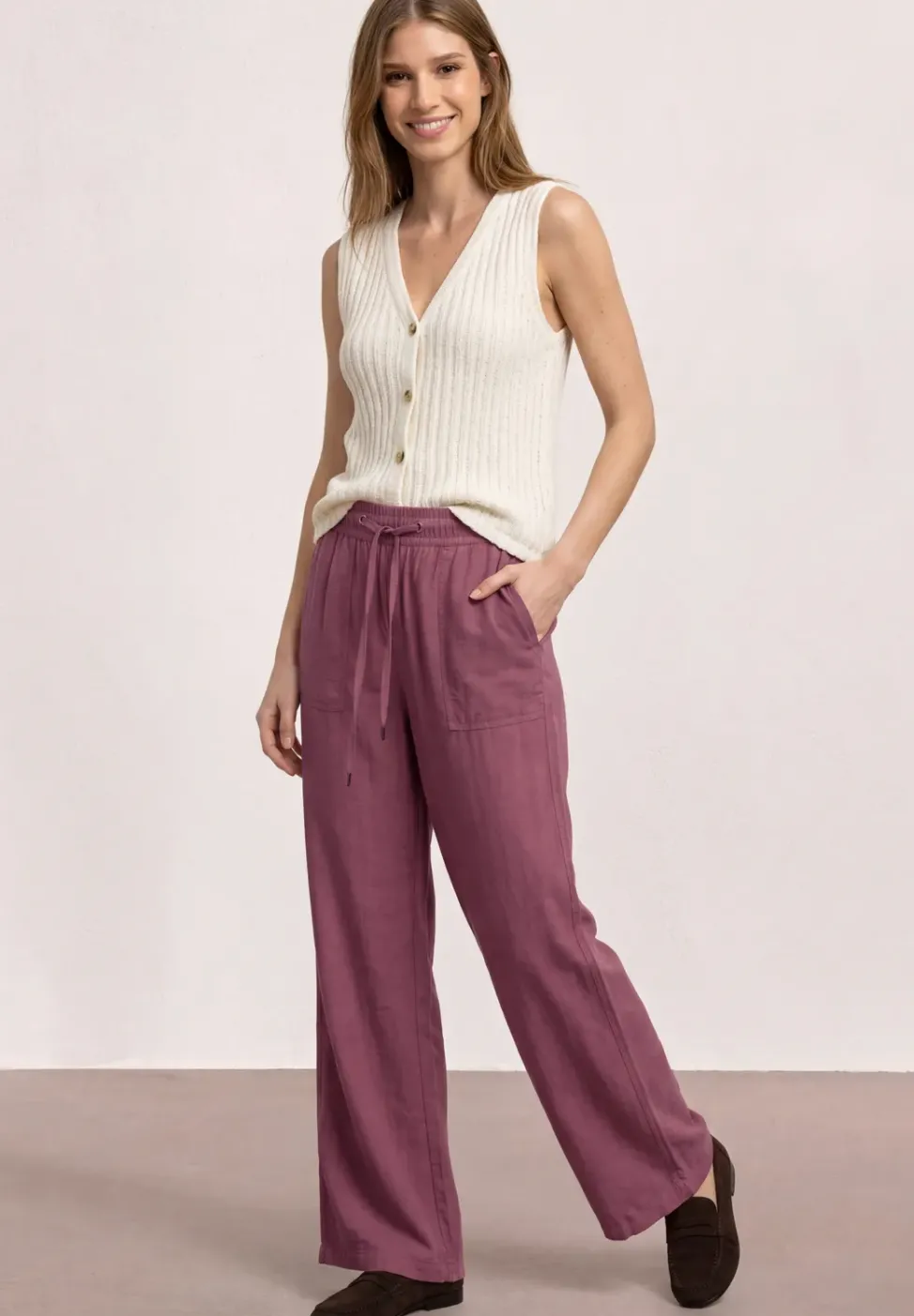 High Waist Wide Leg Hose im Loose Fit