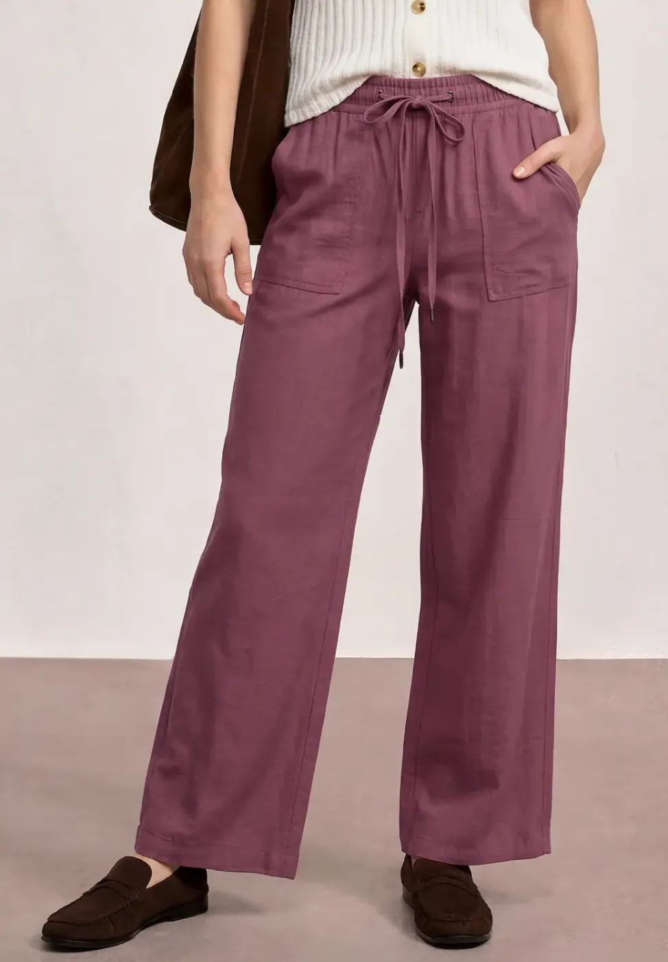 High Waist Wide Leg Hose im Loose Fit