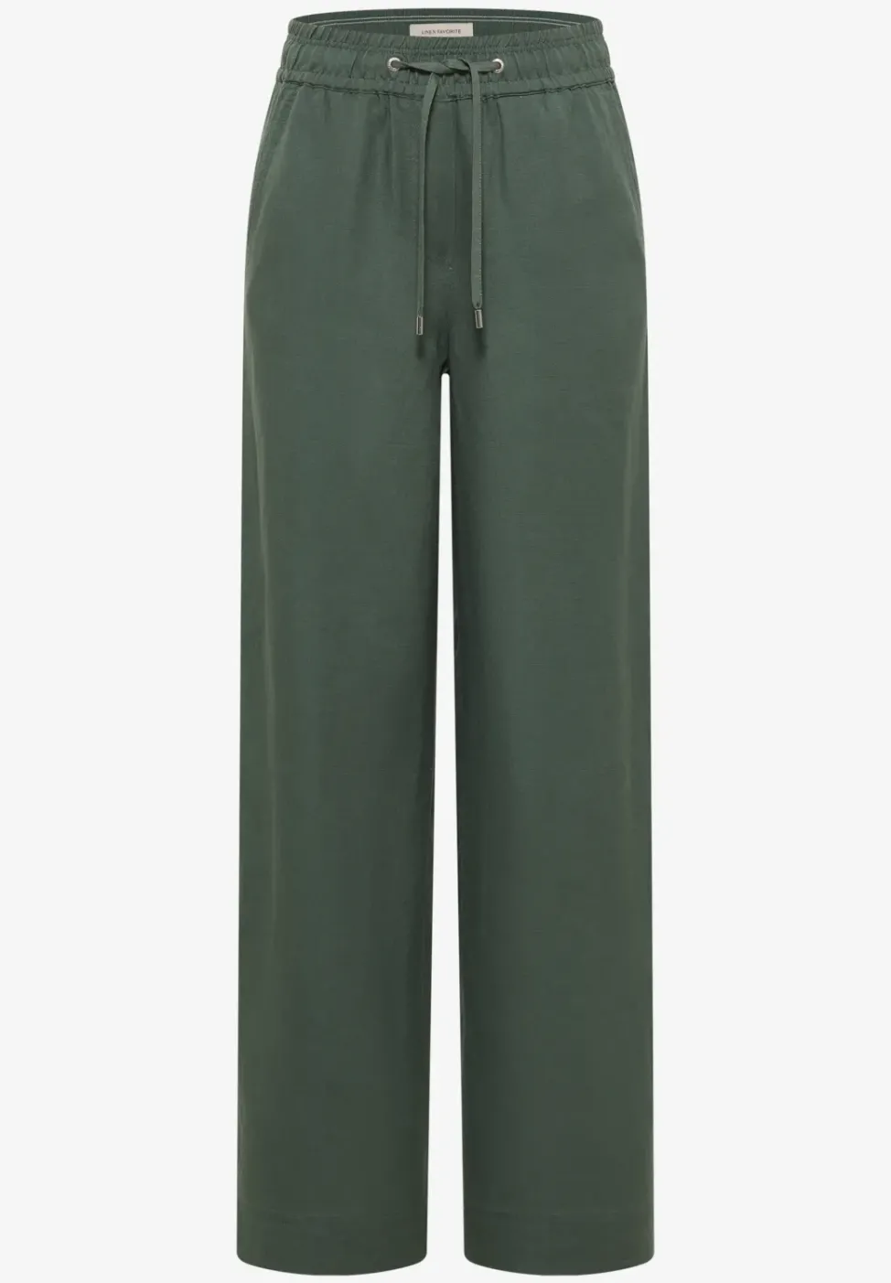 High Waist Wide Leg Hose aus Leinenmix