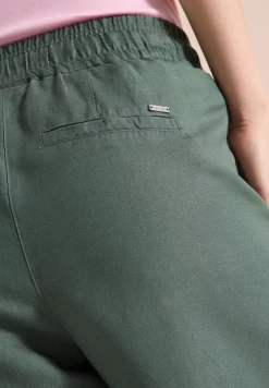 High Waist Wide Leg Hose aus Leinenmix