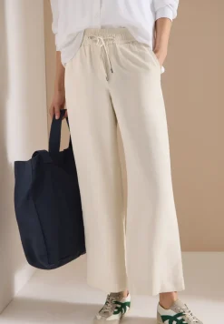 High Waist Wide Leg Hose aus Leinenmix